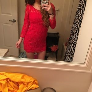 Beautiful red lace dress!